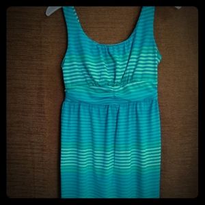 Turquoise/Green Striped Dress